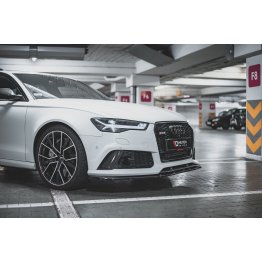 Накладка сплиттер на передний бампер на Audi RS6 C7